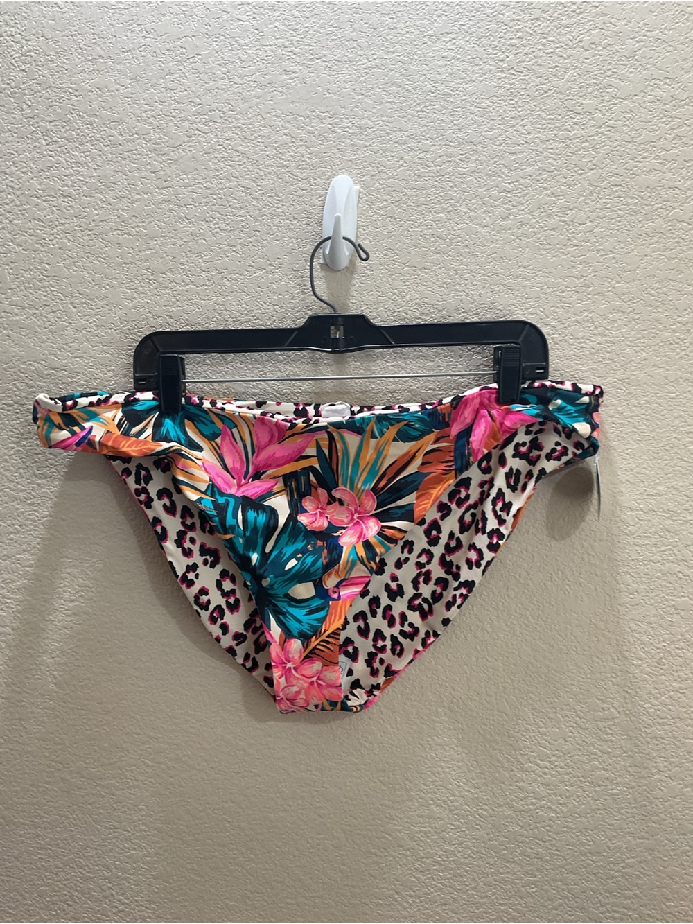 Reversible Tropical Floral & Leopard Bikini Bottoms - Multicolor